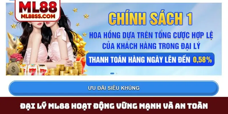 Đại lý ML88 hoạt động vững mạnh và an toàn