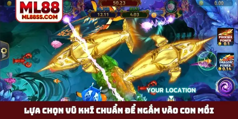 Lựa chọn vũ khí chuẩn để ngắm vào con mồi