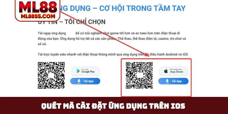 Quét mã cài đặt ứng dụng trên iOS